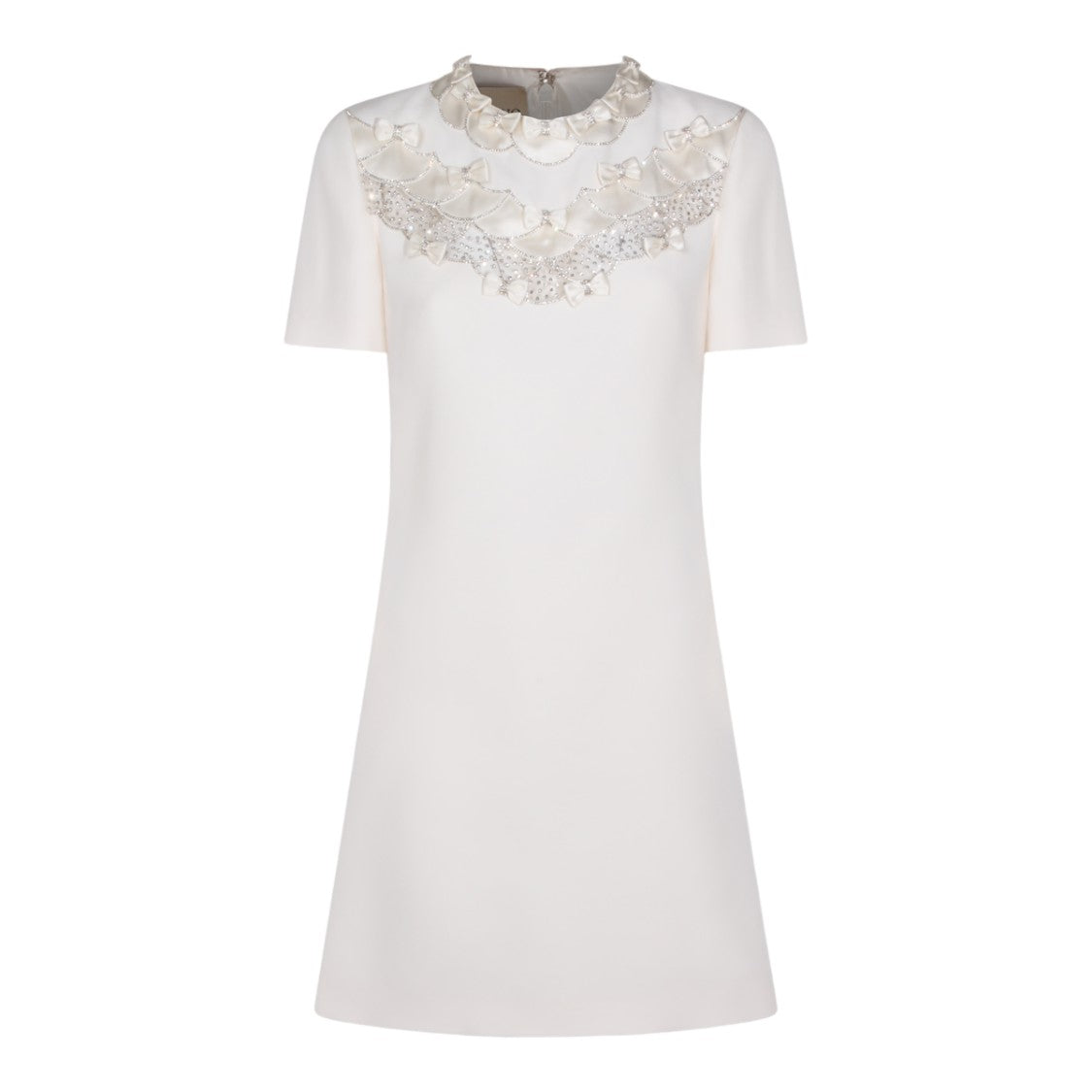 Valentino A-Line Mini Dress With Scalloped Details