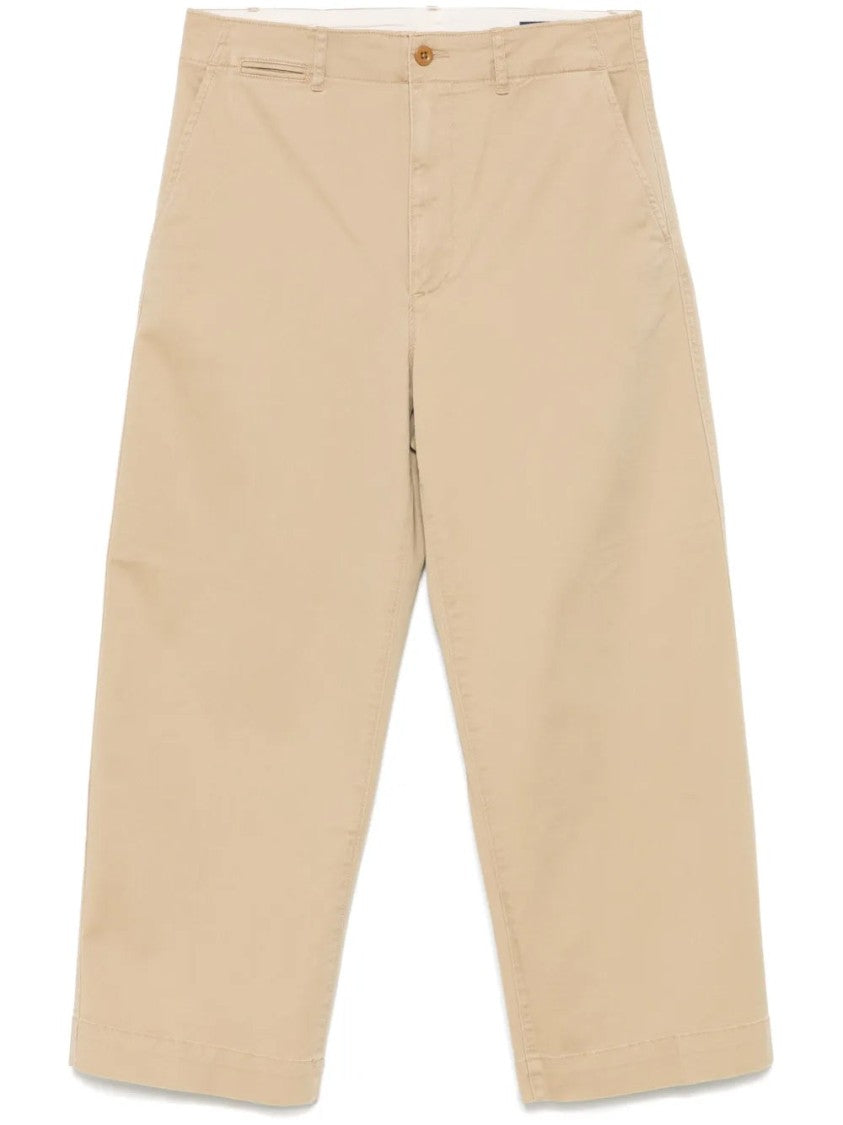 Polo Ralph Lauren Cropped Front Trousers With Relaxed Fit