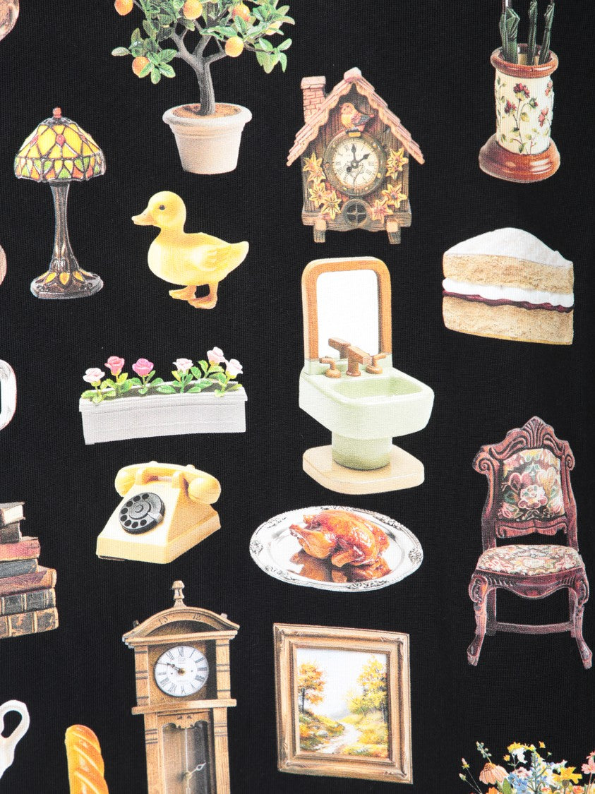 J. W. Anderson Graphic Print Black T-Shirt With Relaxed Fit