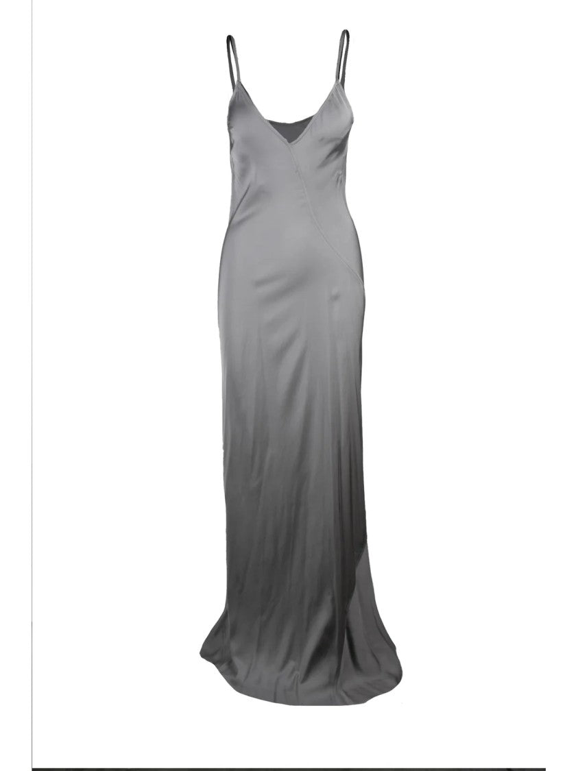 Jucca Grey Viscose Slip Dress
