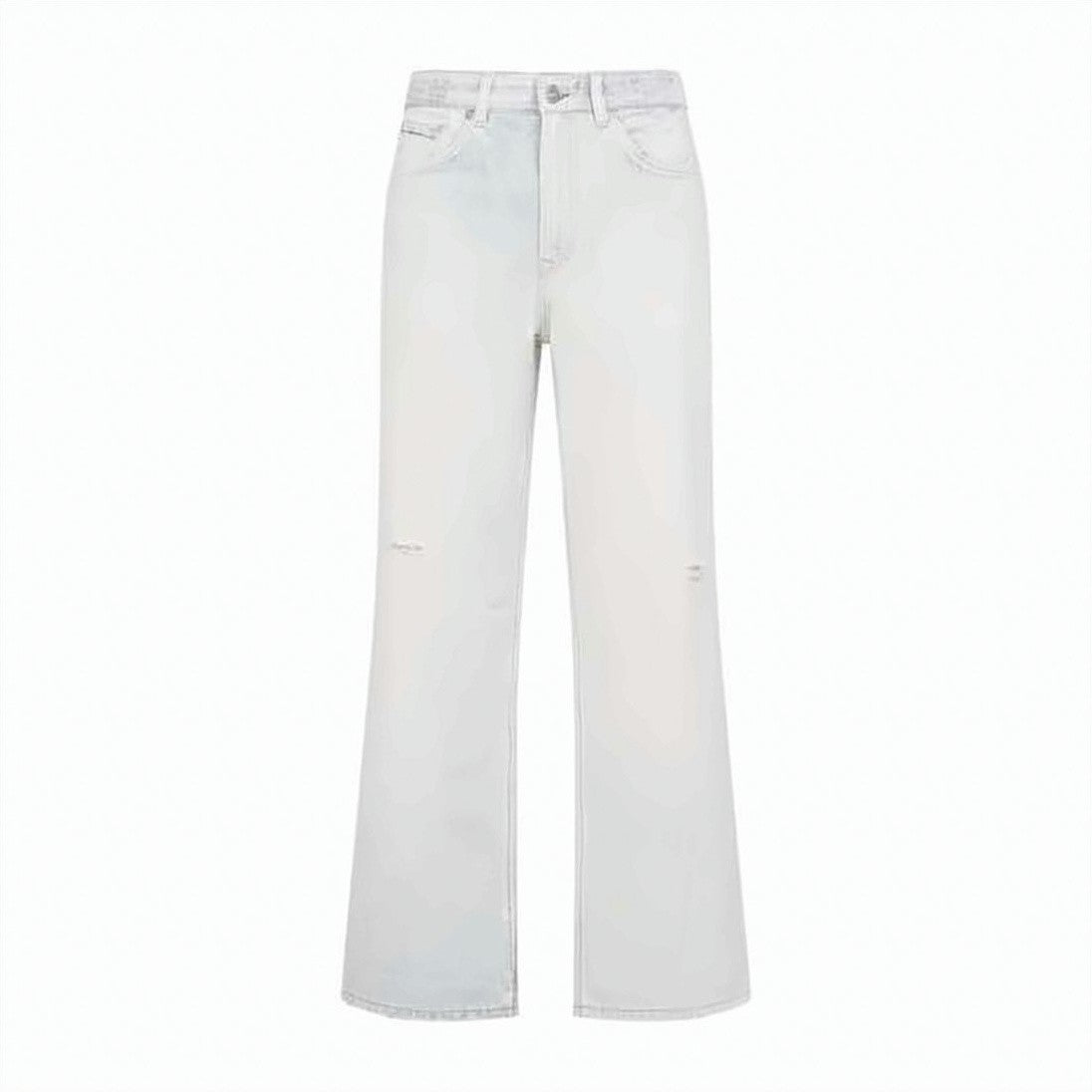 Our Legacy Digital Aurora Print Straight Leg Jeans With Distressed Details