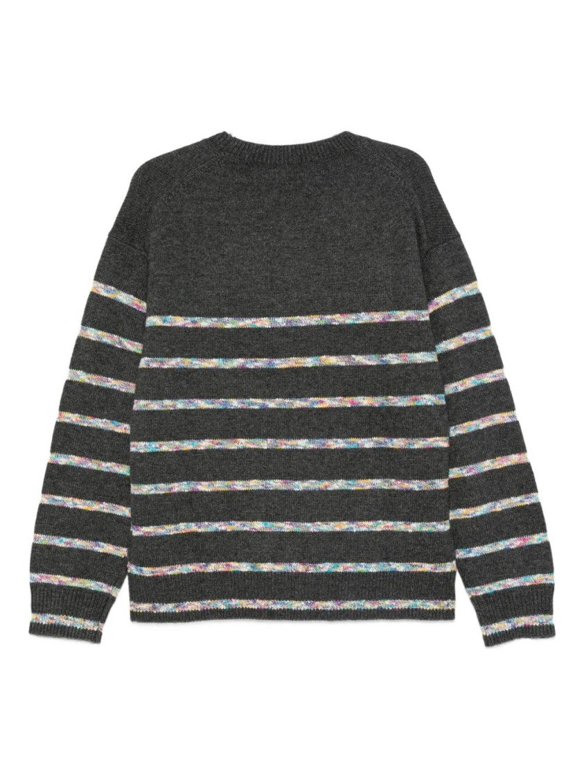 Paul Smith Horizontal Stripe Knit Sweater With Embroidered Detail