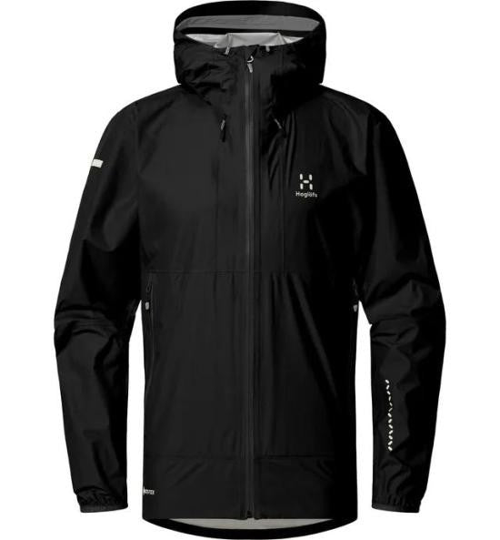 Haglöfs Minimalist Black Padded Jacket With Hood And Functional Design
