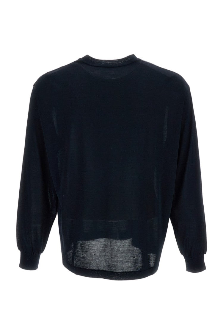 Kaptain Sunshine Silk Long Sleeve Crewneck T-Shirt With Boxy Fit