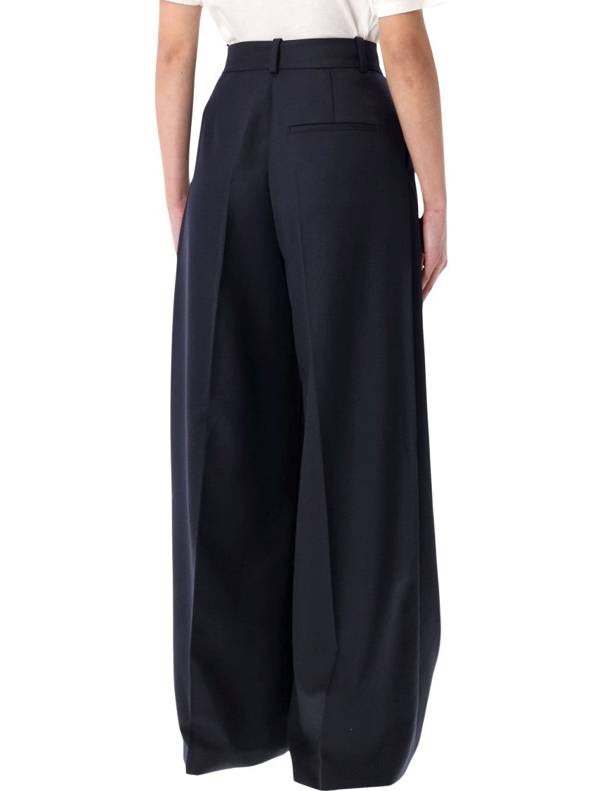 Anine Bing Lou Wool Blend Wide Trousers