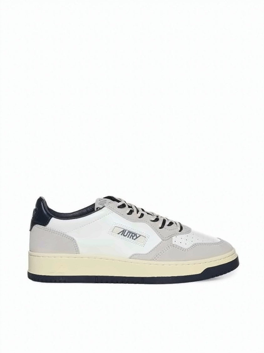 Autry Soft Cream Low-Top Sneakers With Contrasting Details