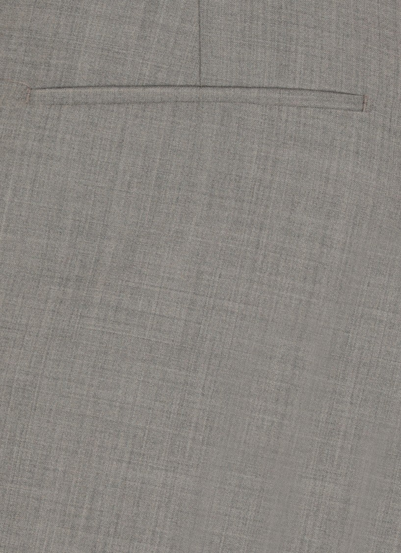 Pt Torino Grey Virgin Wool Trousers