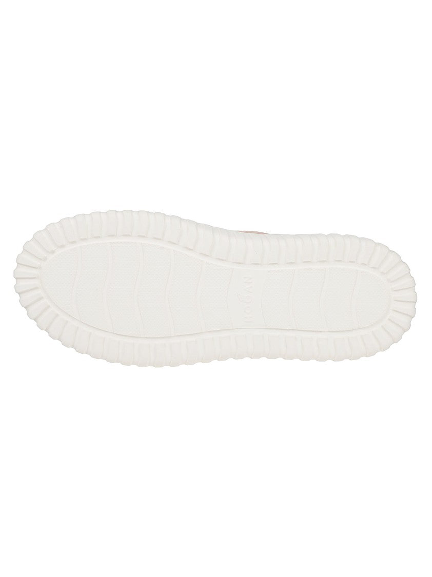 Hogan H-Stripes Calf Leather Suede Sneakers
