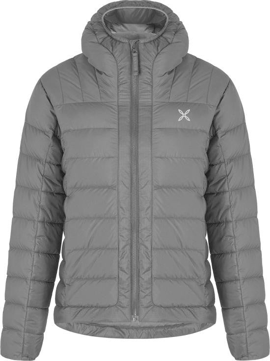 Montura Lightweight Grey Padded Jacket With High Collar And Hood