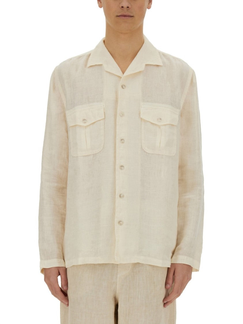 120% Lino Slim Fit Linen Shirt