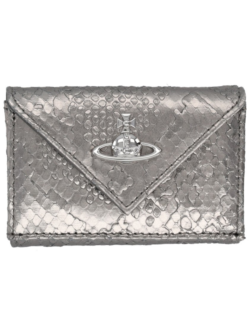 Vivienne Westwood Silver Envelope Metallic Portfolio Wallet
