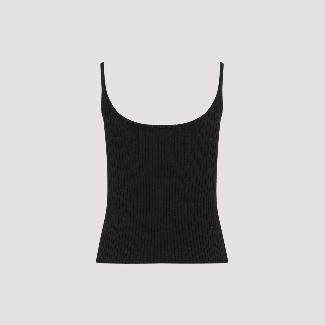 Courrèges Black Rib Knit Tank Top