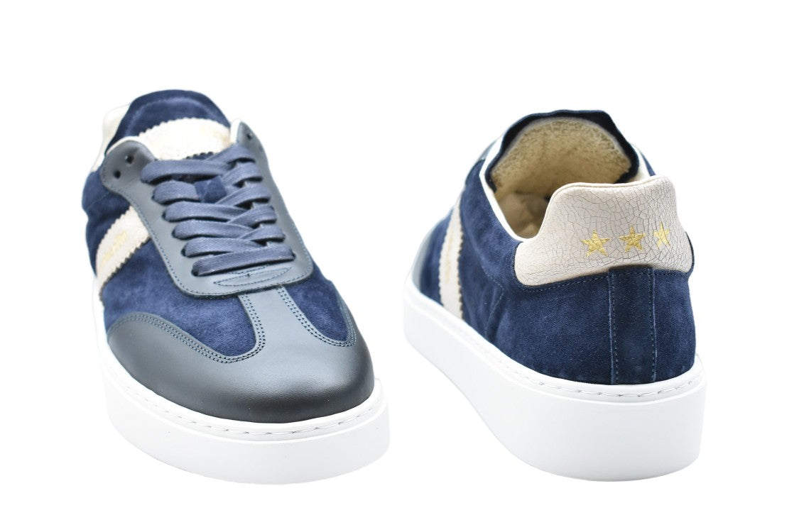 Pantofola D'oro Blue Laced Comfort Sleek Low Shoes