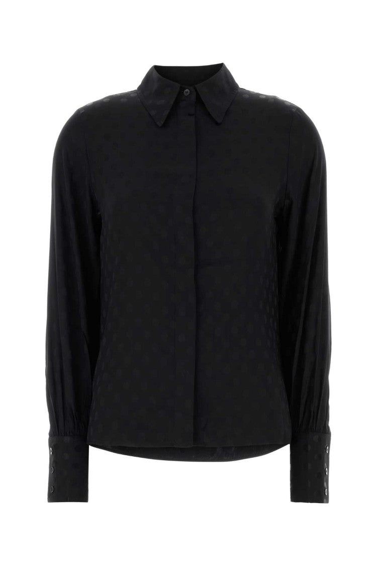 Isabel Marant Black Stretch Silk Teysa Shirt
