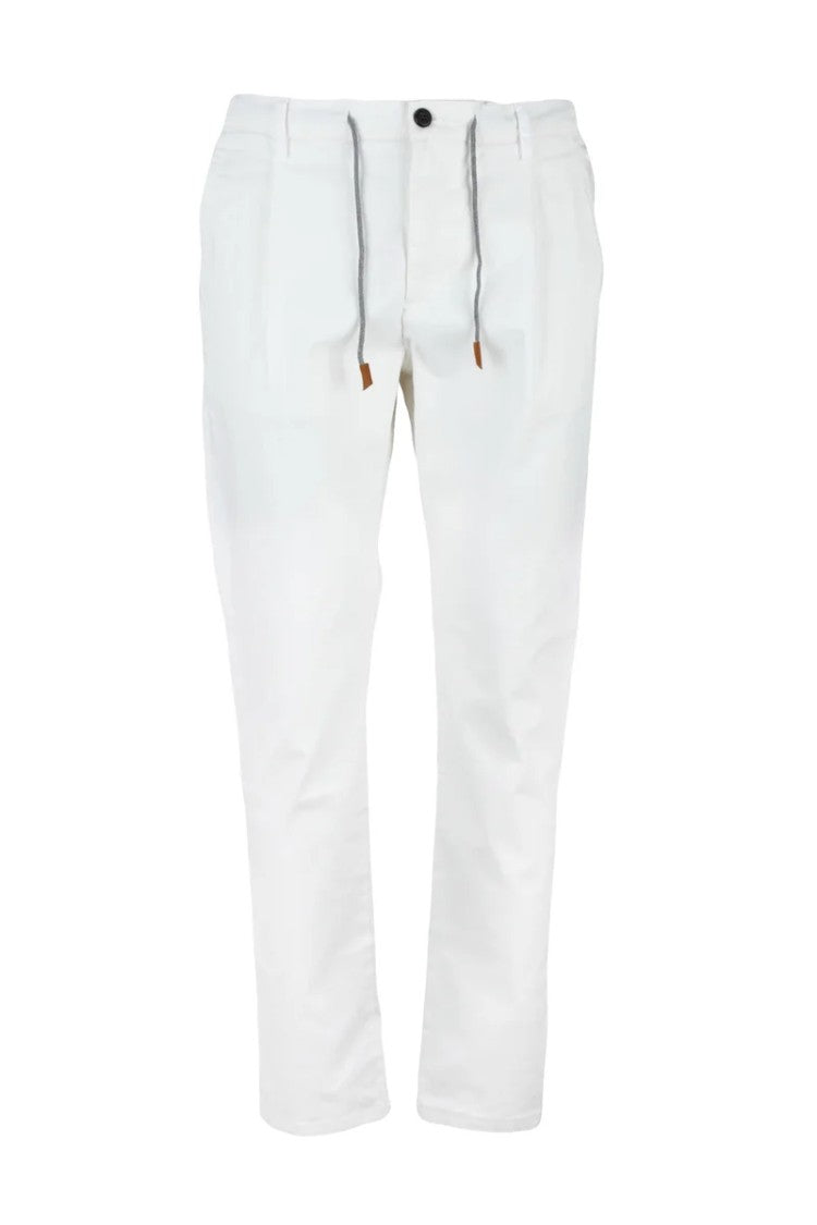 Eleventy Cotton Stretch Trousers - White