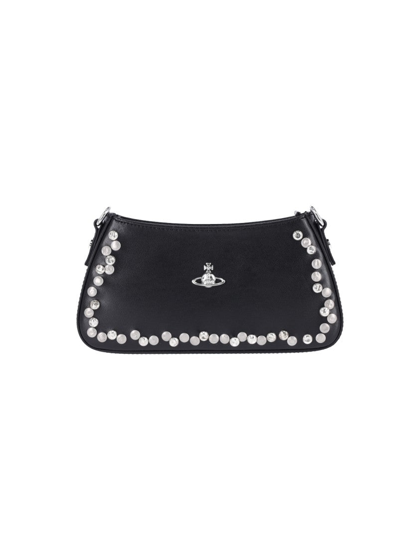 Vivienne Westwood Black Tasha Calfskin Shoulder Bag