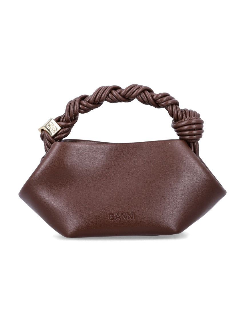 Ganni Bou Mini Leather Top Handle Handbag