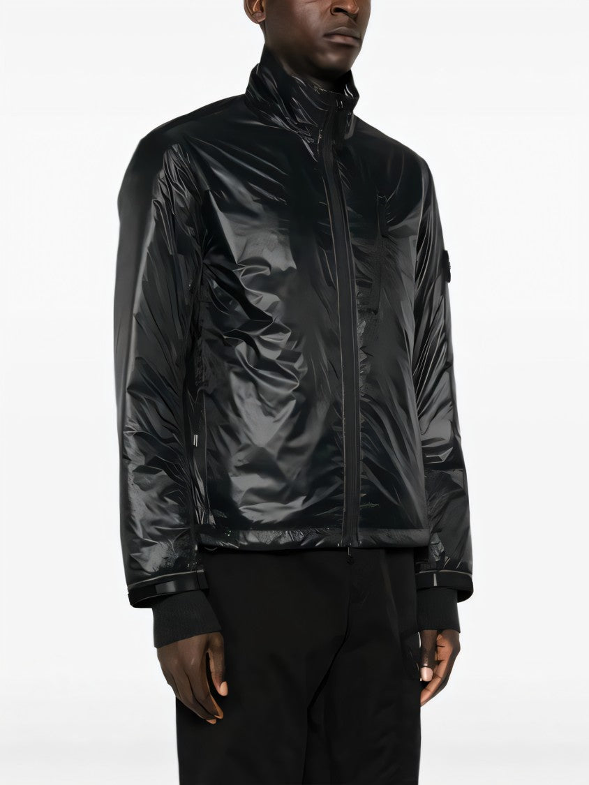Stone Island Black Polyamide Jacket With Primaloft Insulation