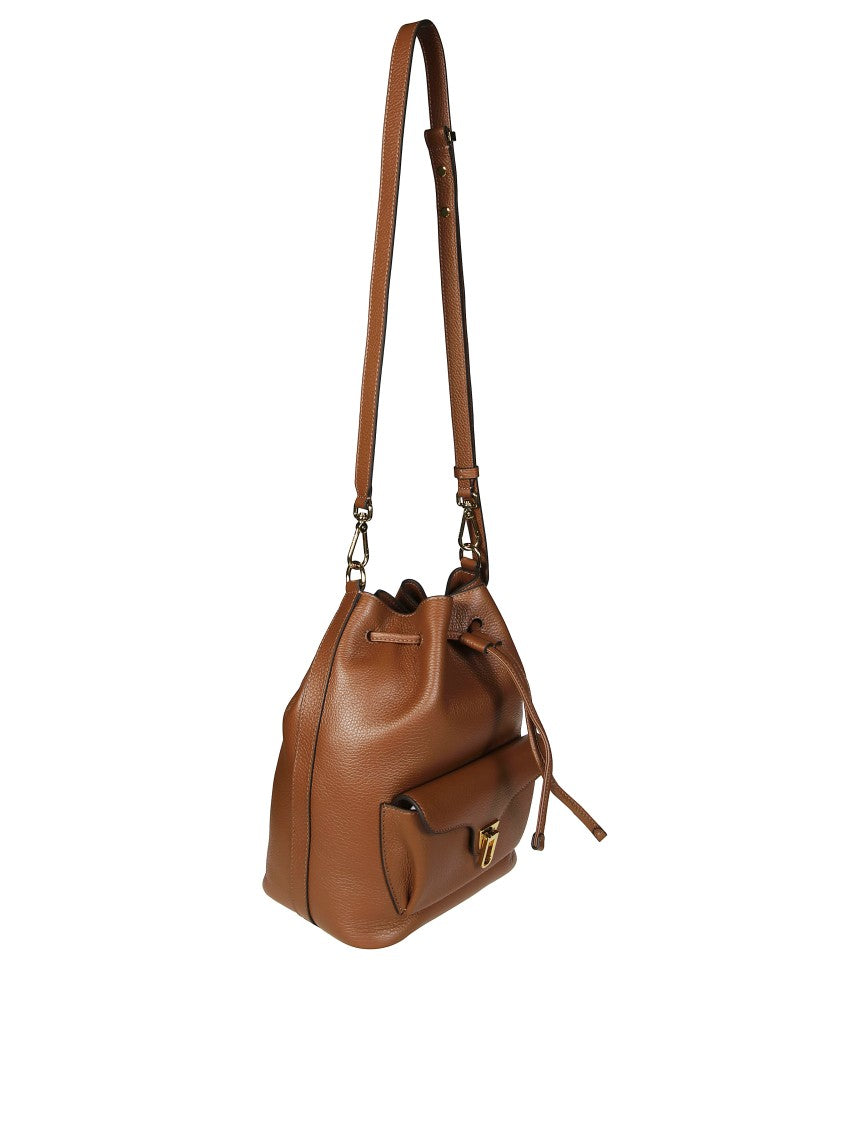Coccinelle Textured Leather Bucket Bag