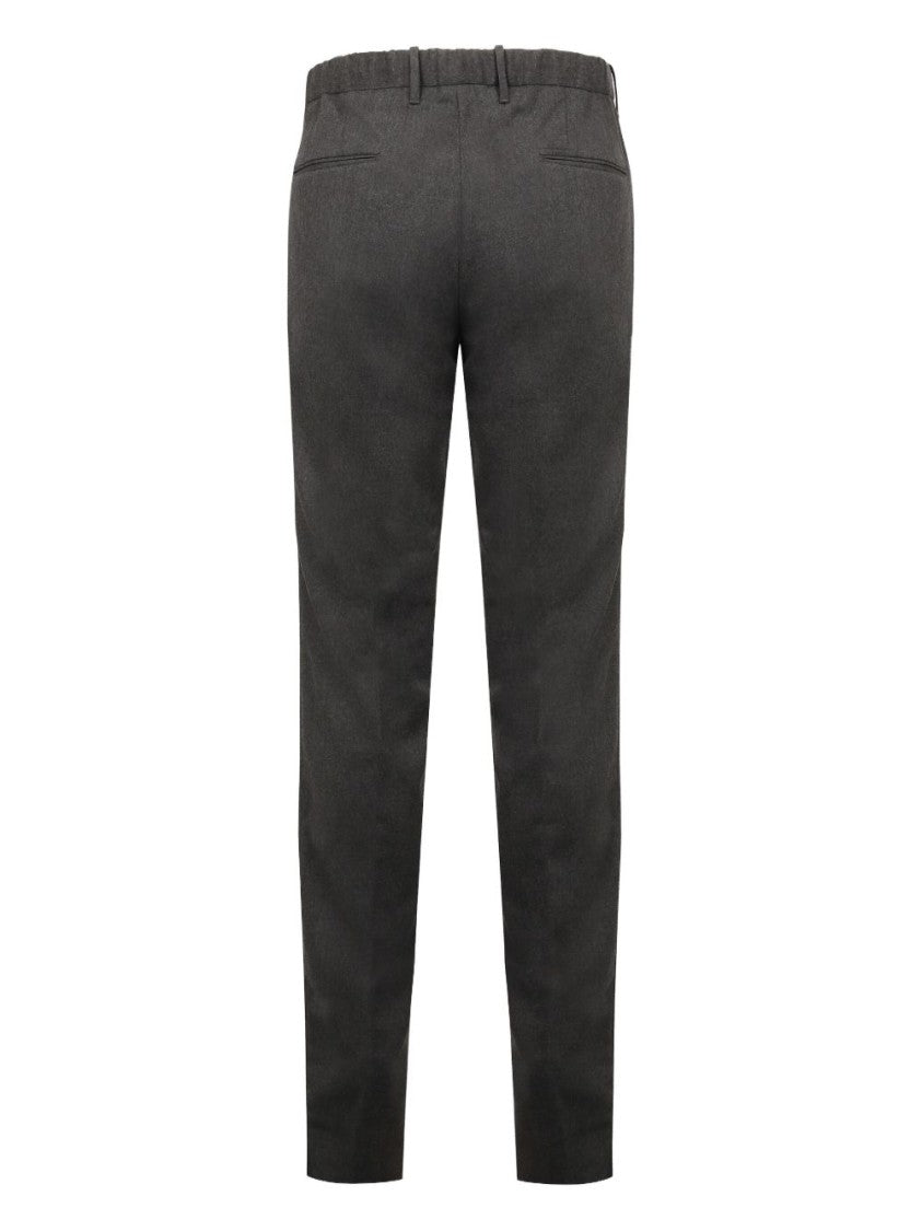 Incotex Dark Grey Cotton Trousers
