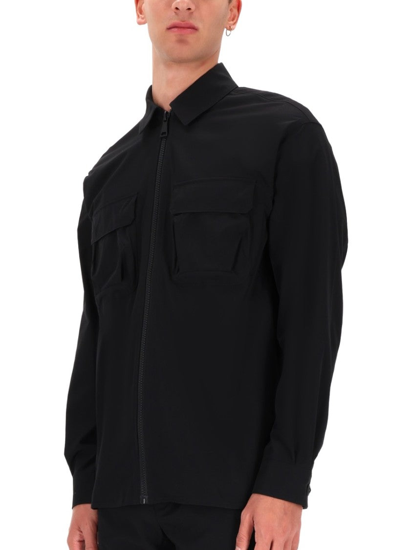 Versace Jeans Couture Black Zippered Chest Pockets Shirt