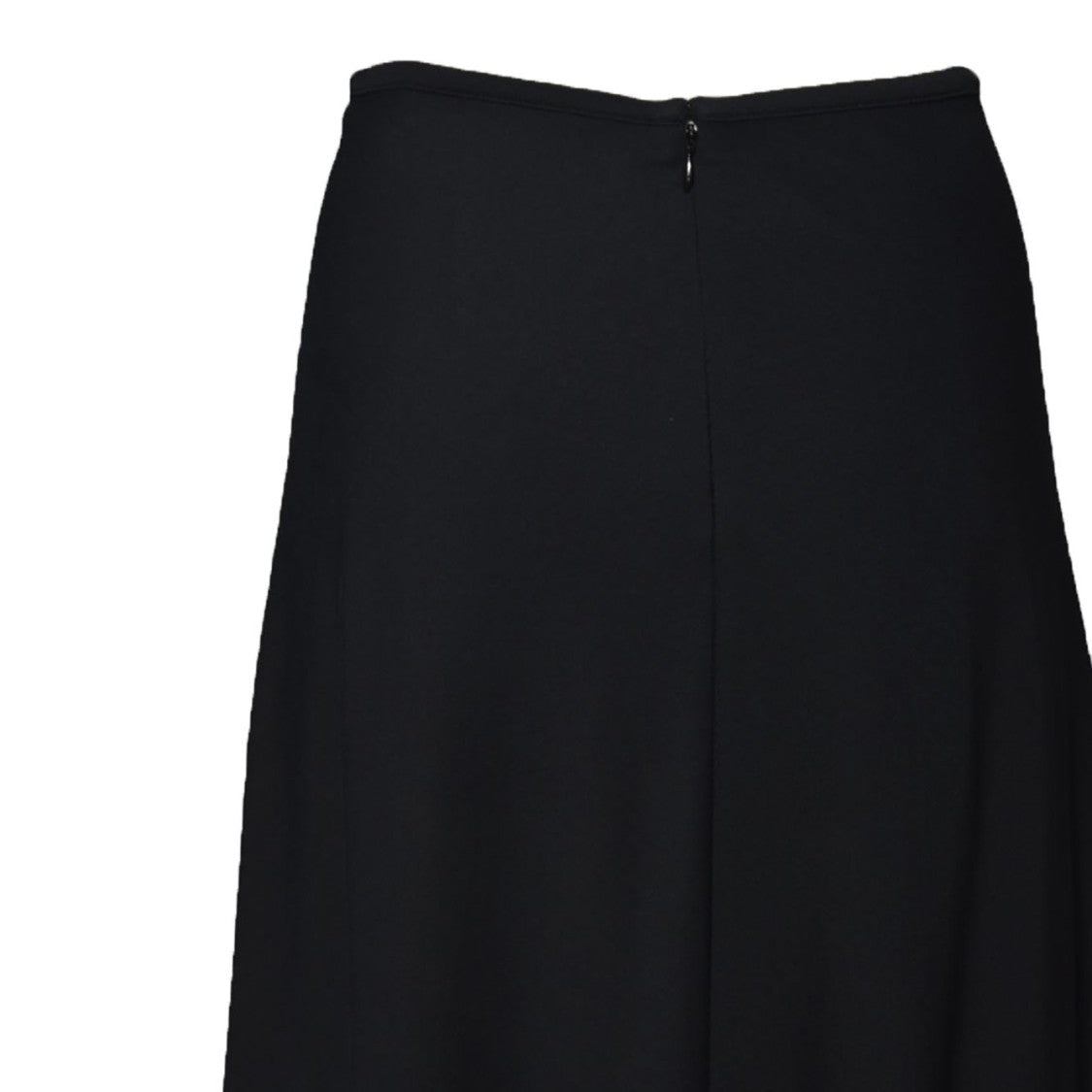 Jil Sander Black Flowing Viscose Crepe Midi Skirt