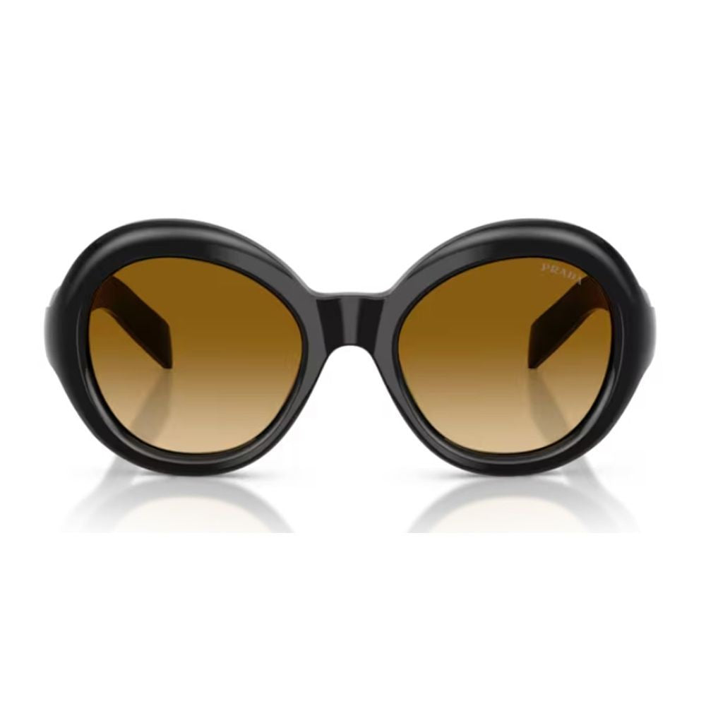 Prada Black Pr D08su Round Acetate Sunglasses