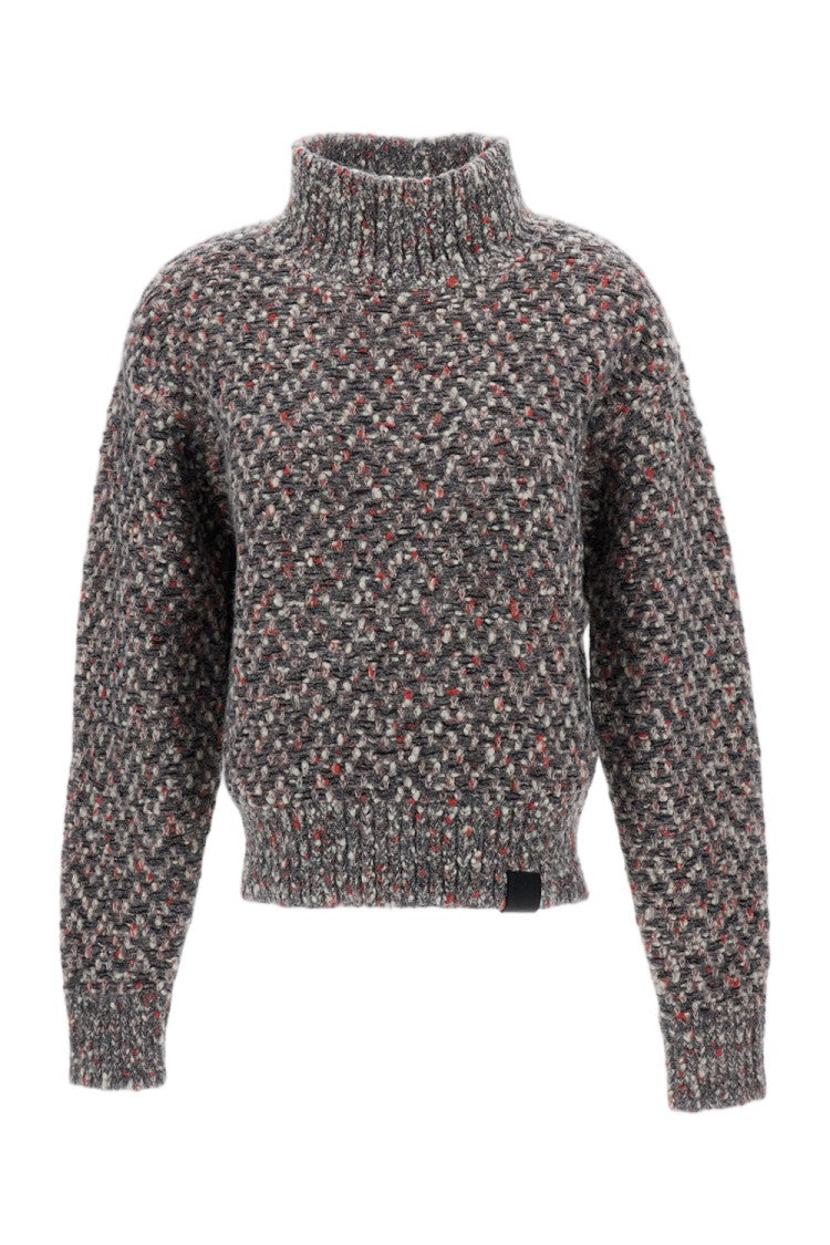 Stella Mccartney Tweed Knit Cropped Crewneck Sweater