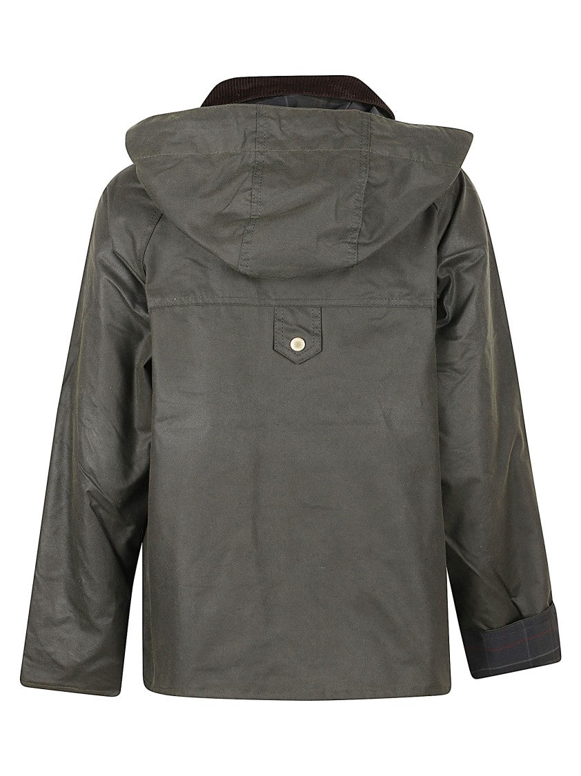 Barbour Lightweight Waterproof Waxed Cotton Jacket With Removable Hood