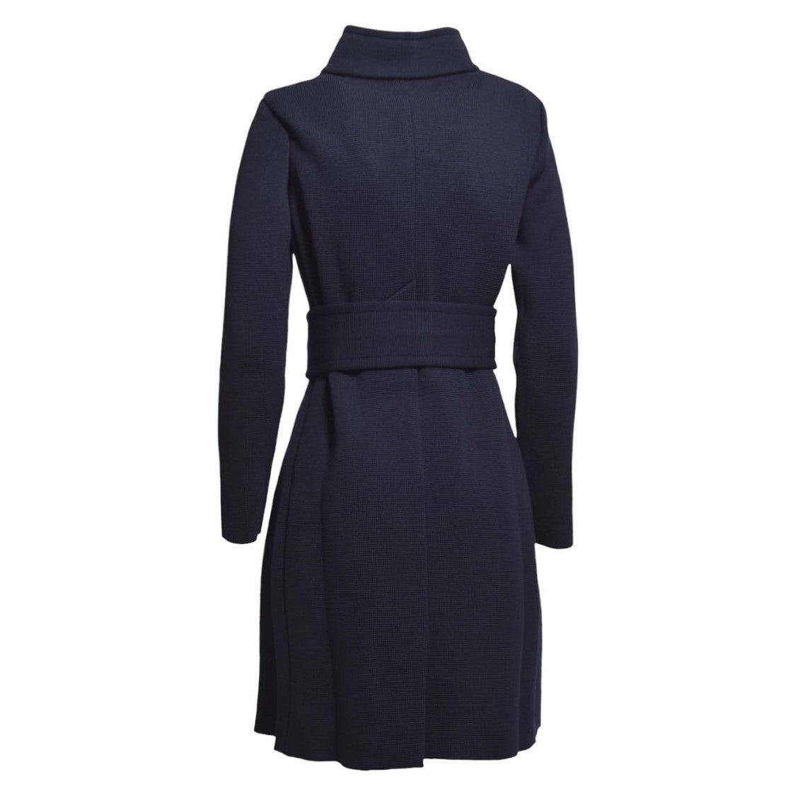 Charlott Long Blue Wool Knit Coat