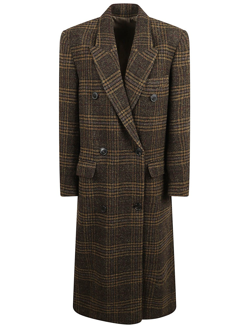 Isabel Marant Long Wool Coat With Peak Lapels