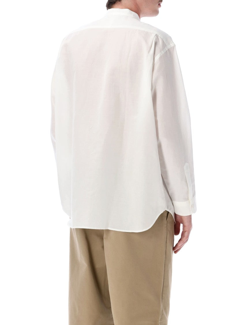 Still By Hand Pocketwork Shirt Band Collar Shirt