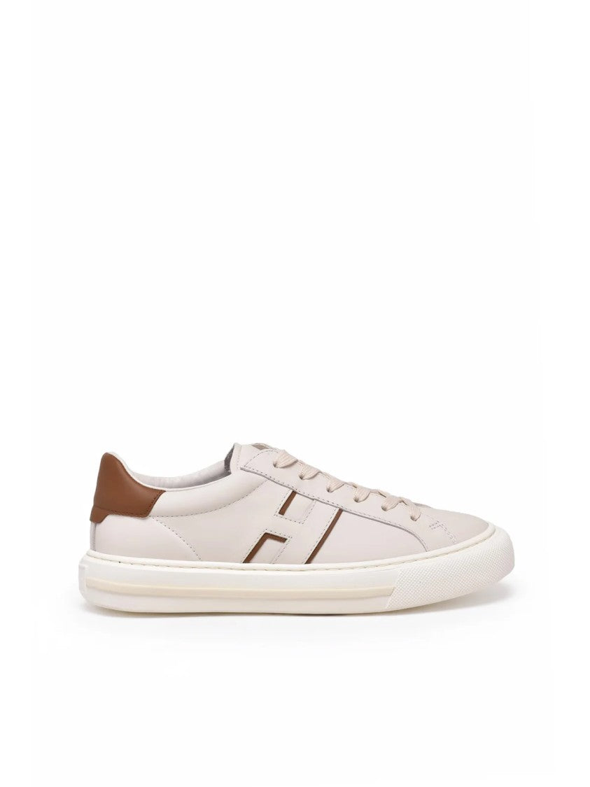 Hogan White Leather Minimalist Sneakers