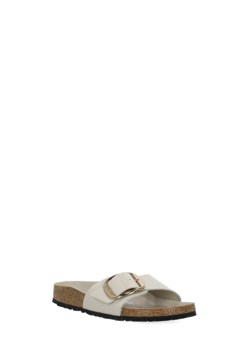 Birkenstock Ivory Madrid Big Buckle Leather Sandals
