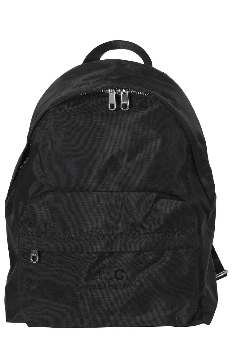 A.P.C. Backstage Small Black Nylon Zip Backpack