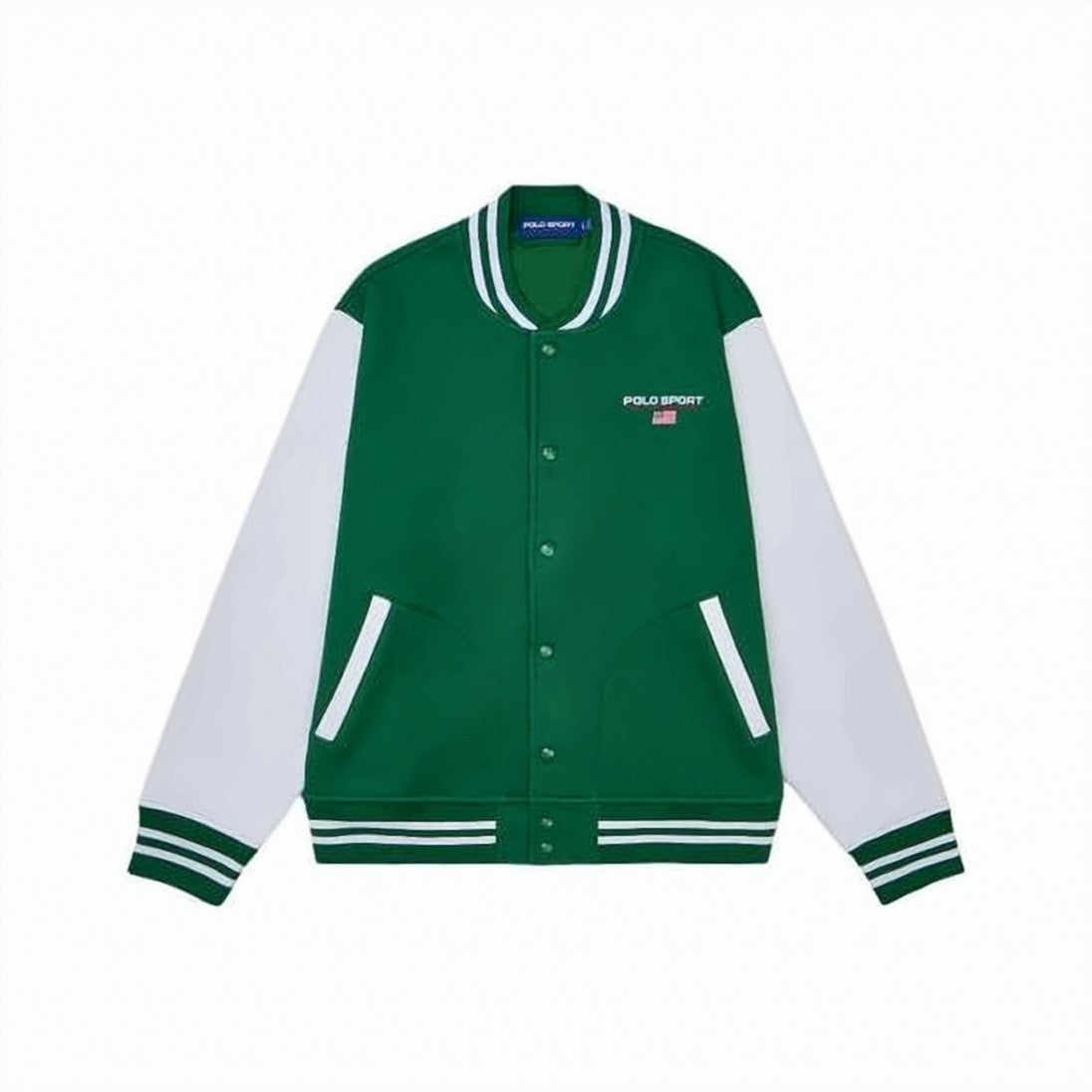 Polo Ralph Lauren Varsity-Style Fleece Sweatshirt With Contrast Sleeves