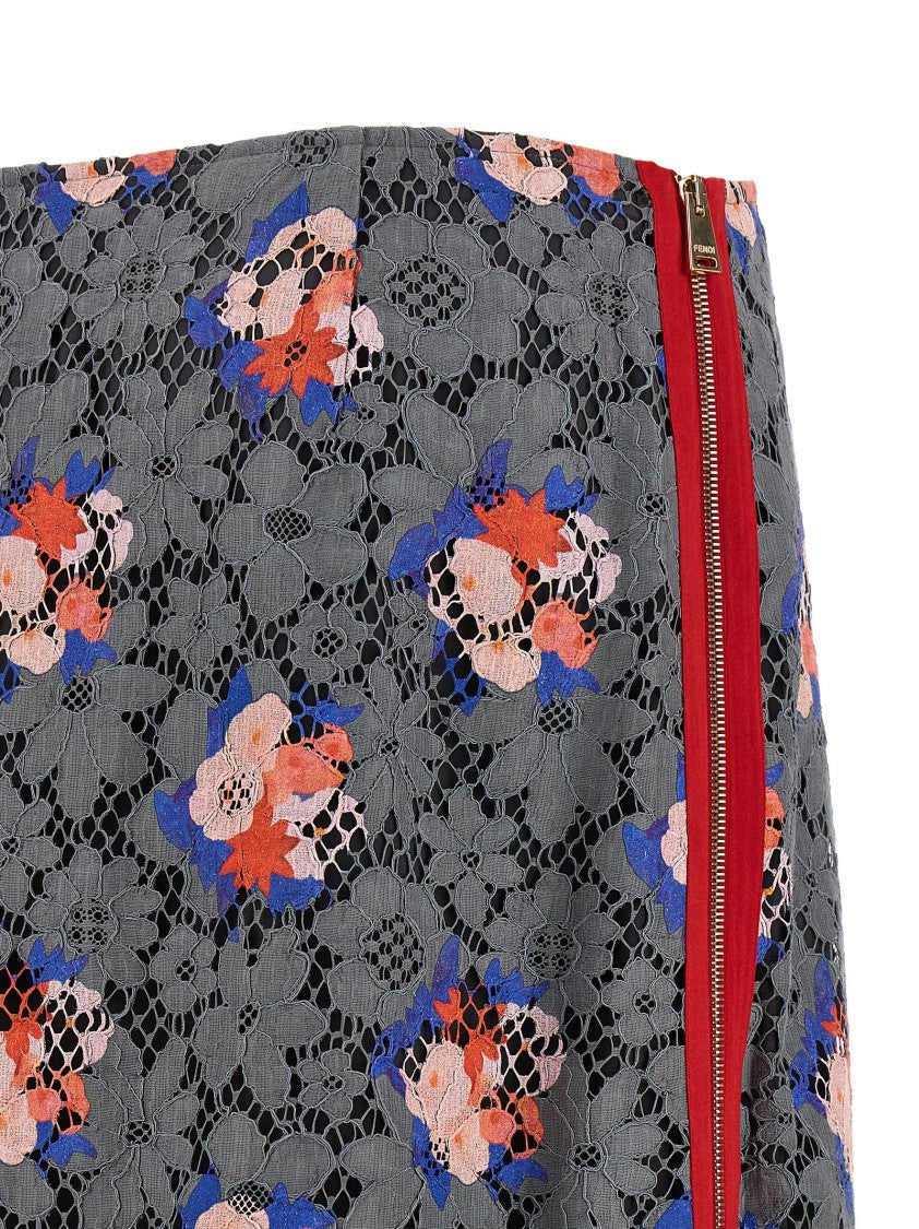 Fendi ' Bouquet' Lace Skirt