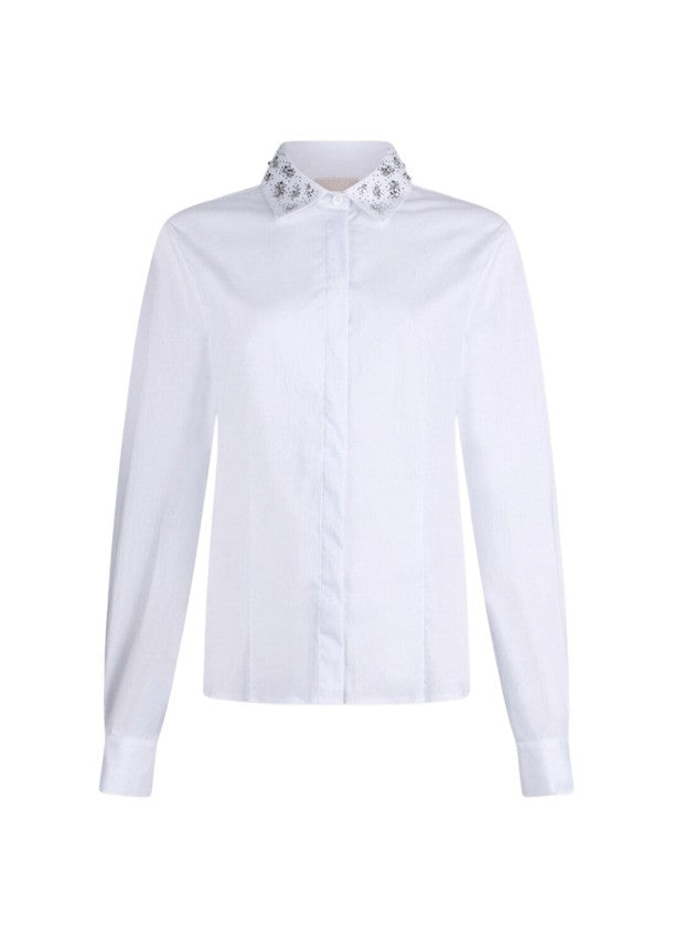 Liu Jo Slim-Fit Jewel-Embellished Poplin Shirt