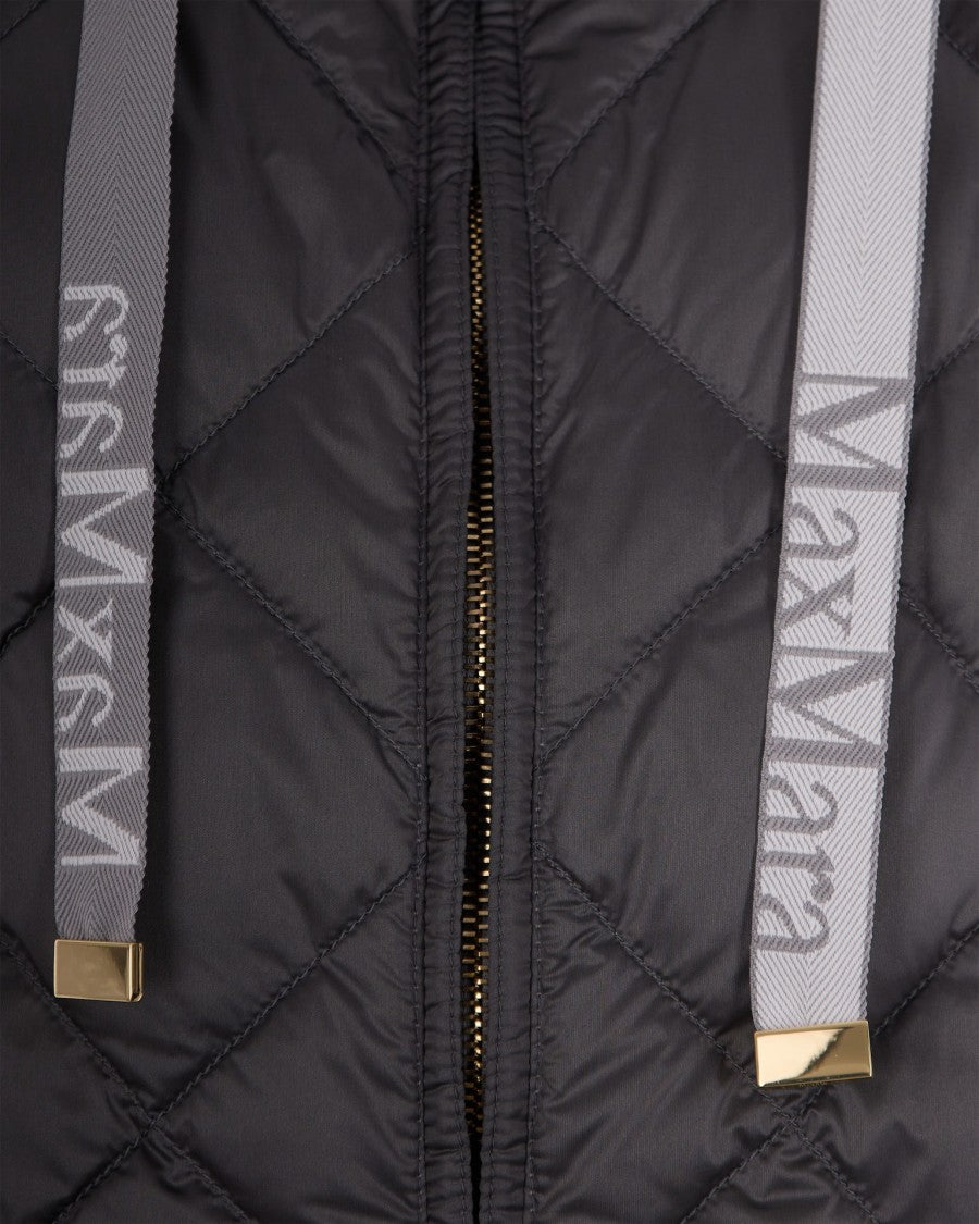 Max Mara Dark Grey Quilted Gilet