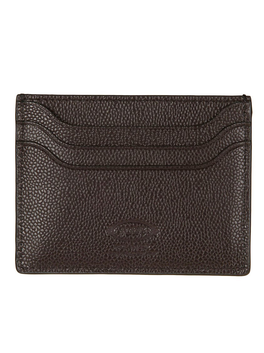 Tod's Tsy Textured Calf Leather Card Case