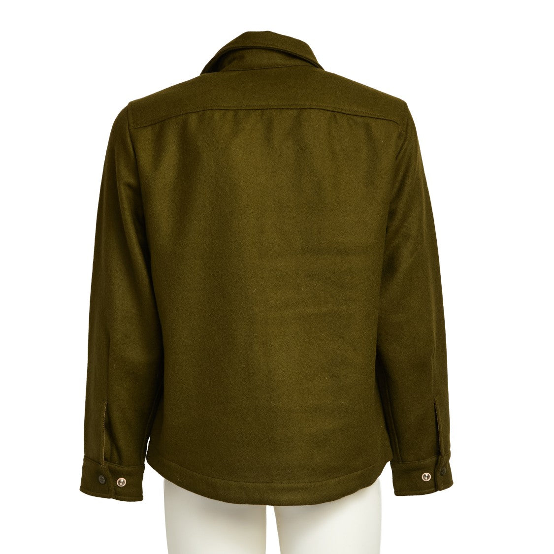 Manifattura Ceccarelli Military Green Wool Heavy Shirt
