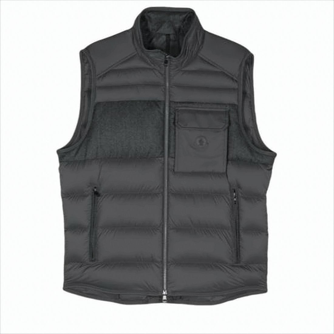Moncler Padded Down Vest With High Collar