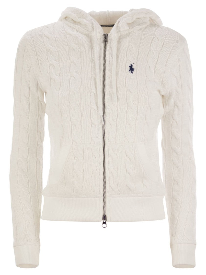 Polo Ralph Lauren Plaited Cotton Zip Sweatshirt