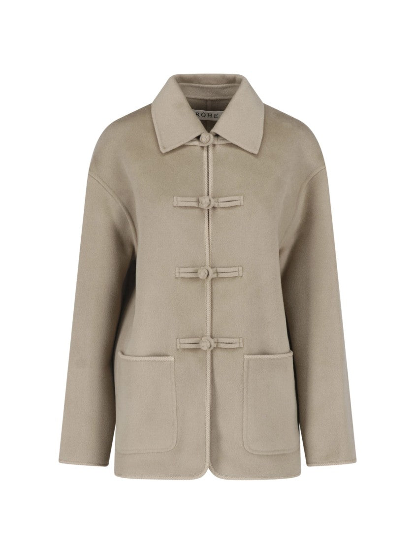 Róhe Pankou Pointed Collar Wool-Blend Jacket