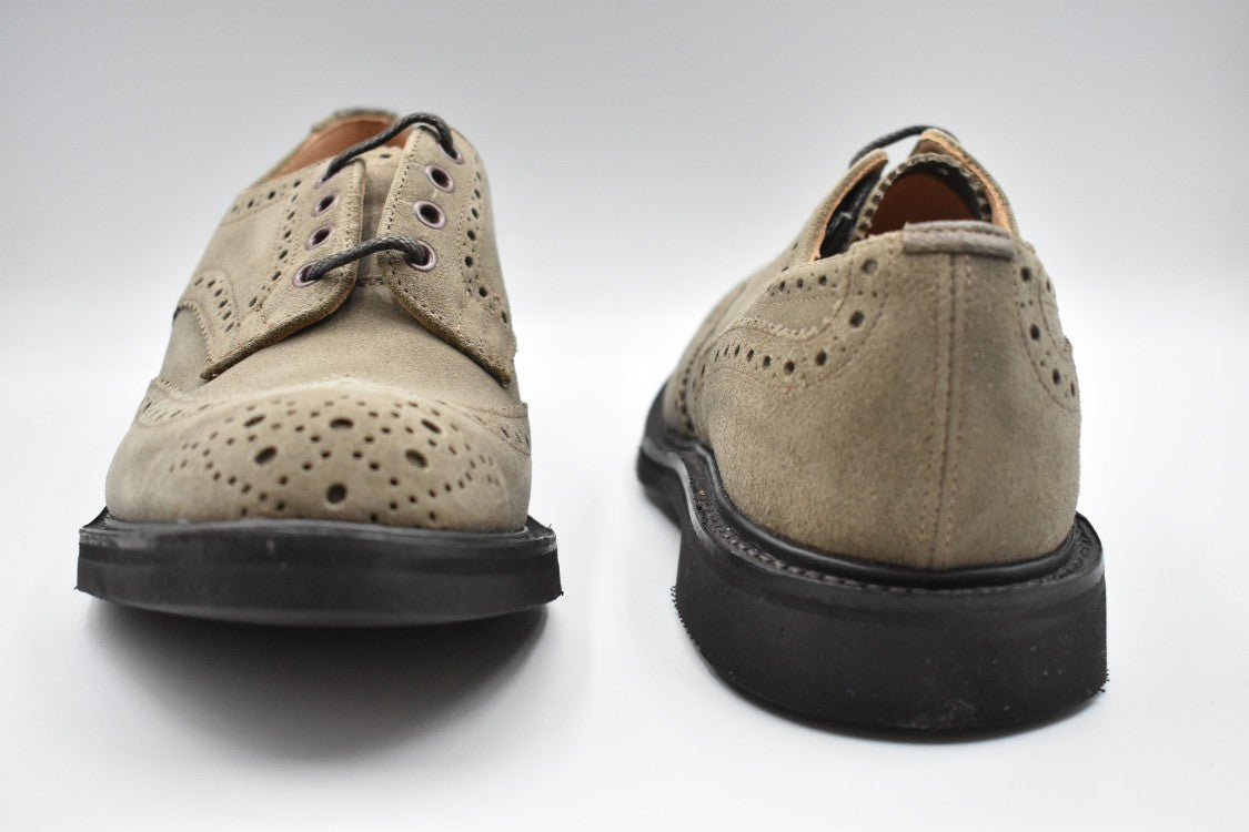 Tricker's Beige Suede Brogues