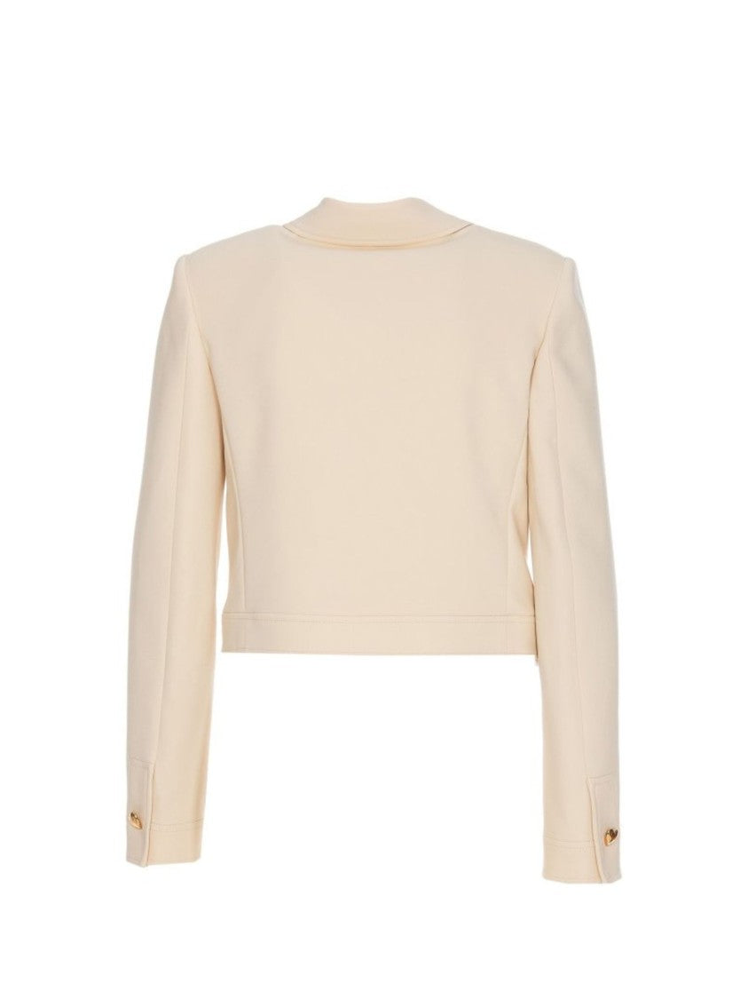 Moschino Structured Cropped Jacket Heart-Shaped Detailing