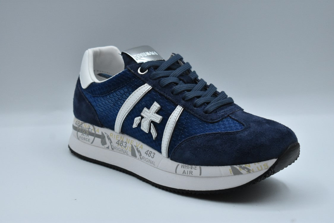 Premiata Low-Top Sneakers With Textured Upper And Design