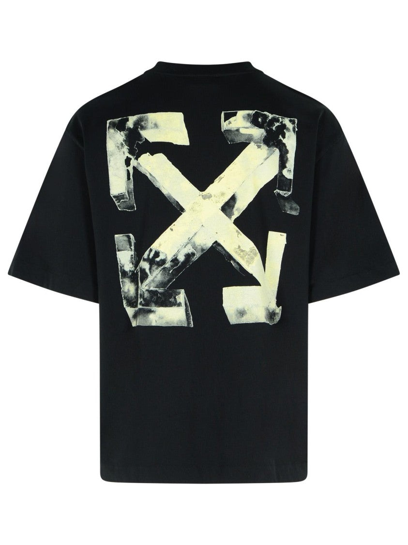 Off-White 'Cloudy Arrow' Black Cotton T-Shirt