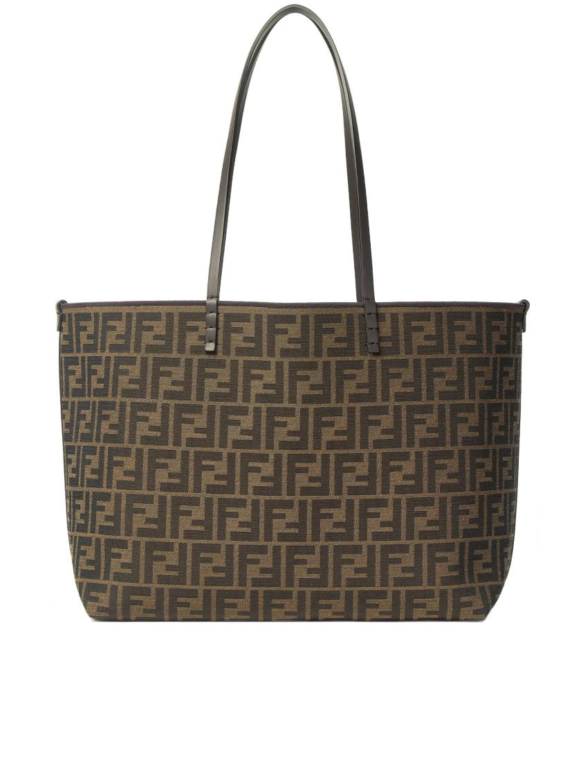 Fendi Monogram Tote Bag With Structured Form And Zip Pocket