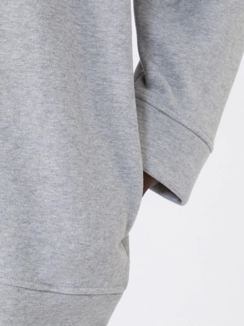 Max Mara Light Grey Relaxed-Fit Sweatshirt With Bold Logo Print